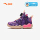 Anta-Kinder-Turnschuhe Herrenschuhe 2025 Neue Knopfpolstere Anti-Rutsch-Basketballschuhe [zusätzliche Form] Lila/Lila/Noya Purple 9901-3 30