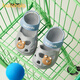 Balabala children's slippers summer boys and girls cartoon color matching casual shoes soft sole lightweight gray tone 00422 15 suitable for feet 15cm long