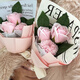 First 3 Roses Carnation Soap Everlasting Bouquet Birthday Gift for Women 214 Valentine's Day Souvenir Wedding Non-Flowers