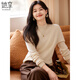 She enjoys half turtleneck 100% pure woolen sweater women's sweater bottoming shirt autumn and winter warm top recommended 100-130Jin Jin equals 0.5 kg
