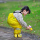 Shantou Lincun Chaodatong waterproof full body children's boys and girls kindergarten set raincoat overalls rain pants one-piece Anji 901 yellow jacket + overalls + rain boots L size suitable for 100-115 height