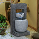 Naiyuan Garden Rockery Fließende Wasserbrunnen Ornamente zirkulieren Wasserboden chinesische pastoralische Veranda Balkon Fischteich Landschaft 6626 [36*33*69]