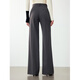 Langzi Wang Churan's same style wool professional gray straight wide-leg trousers retro suit pants winter new style Xingyue Gray L