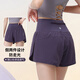 Huigeer rear pocket quick-drying sports shorts for women anti-exposure internet celebrity professional training marathon running three-quarter pants summer style white shorts L