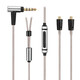 Earmax 适用MMCX舒尔SE215PRO SE425 SE535 SE846 E5000镀银耳机线 灰色弯插带挂 线控版