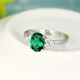 DL 1998 emerald ring 925 silver emerald l green blue crystal ruby l onyx adjustable female blue tanzanite ring