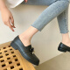 Zapatillas de lluvia de la boca de moda Xili Trabajo de cocina para mujeres Zapatos impermeables antideslizantes zapatos bajos zapatos de lavado de autos zapatos de pegamento botas de lluvia negras 37