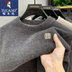 
Woodpecker integrated velvet high-end sweater for men's autumn and winter style plus velvet thickened round neck warm bottom knitted sweater clothes 10749/9906 gray [added velvet thickened] 3XL