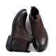 TYKT Martin Boots Men's Middle Top Winter Plus Fleece British Style High Top Shoes Retro Low Top Boots Chelsea Short Boots Leather Shoes Black Leather 39