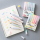 Wusheng Stone 819 Triangle Couleur souple Fluorescent Note de notes Couleur de bonbons Couleur de grande capacité Multi-couleur Score de marquage clé Styl pour l'examen d'entrée de troisième cycle Les étudiants utilisent un stylo à cocher (parfum 829)