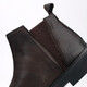 TYKT Martin Boots Men's Middle Top Winter Plus Fleece British Style High Top Shoes Retro Low Top Boots Chelsea Short Boots Leather Shoes Black Leather 39