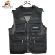 
Scarecrow summer multi-pocket vest men's breathable thin mesh vest middle-aged and elderly daddy wear loose large size fishing vest black [summer mesh] ten pockets XL
