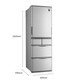 SHARP Sharp 412 liters multi-door refrigerator with any left and right doors PCI ion purification automatic ice making household frost-free refrigerator odor removal Japanese style refrigerator government subsidy 412 liters silver SJ-SA41W-S