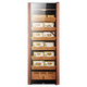 Freierman H54X-4000 compressor cigar cabinet with lock, constant temperature and humidity household cedar wood red wine humidifier, 163cm high, wood grain compressor model, aluminum liner