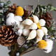 AIMAN dried flowers immortal flower decorative ornaments cotton real flowers small fresh eucalyptus leaves daisies pine cones living room bedroom flower arrangement magnolia flower + golden ball + immortal yellow hydrangea with glass vase