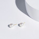 Tahitian 18K gold freshwater pearl earrings, 8-9mm bright white pearl earrings, versatile for commuting, gift to wife