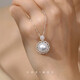 Hi Diamond Luxury Series Australian White Pearl Pendant Women's White 18K Gold Diamond Necklace Strong Light Perfect Round Seawater Pearl Clavicle Chain White 18K Gold Australian White 9-10mm + Diamond 38 Points