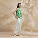 
Bobo [Mulberry Silk] Bobobo dot geometric shirt for women's summer new style shopping mall same sleeveless shirt BDR2HD1343 L14 forest green flowers L