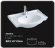 Ceramic integrated washbasin, built-in washbasin, toilet and bathroom cabinet, big belly basin, high side single basin, 70 single basin + free drainage installation glue
