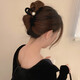 Xiangwan hairpin hairpin Hepburn grab clip elegant temperament hairpin women's large flocked shark clip back of the head grab hairpin headwear