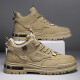 Changxiang Huili Herrenschuhe Sommer atmungsaktiv 2025 Schuhe Herren Sportlosenschuhe Herrenarbeit Schuhe Arbeit Schutz tragen resistente Bergsteigen Martin Boots Männer Khaki [Lederoberfläche] 40