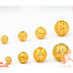Feiyu Fat Donglai same style 18K gold loose beads 18k ancient method hollow phoenix tail beads ball separated beads handmade diy hand beads running quantity 4mm/piece (F364)