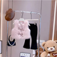 Disney (Disney) Girls' Imitation Fur Fur Vest 2024 Autumn New Children's Western Style Thickened Small Fragrance Vest Vest Jacket Fur Vest Pink 80 Sizes