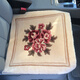 Junxuan Warm New Zealand wool handmade car carpet cushion, pure cashmere four-season backless single-piece seat cushion, encrypted black rich flower single piece