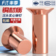 Fengji national standard copper percussion countersunk head rivets GB869 solid flat head flat cone head copper rivets M2M3M4M5M6M8 M2*8 300 pieces