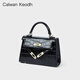 CALWAN KEODH新款2025包包女包凯莉包手提斜挎包单肩包轻奢生日圣诞礼物送女友 【黑色】小众百搭高级感气质实用走心女生闺蜜