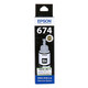 爱普生（EPSON） T674/673 原装墨水L850 L805 L801 L810 L1800喷墨打印机6色墨盒墨汁 674BK                【黑色】