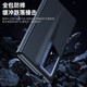 SHROSON [Smart Fenster] Geeignet für die Ehrenmagie V2 RSR Porsche Design Mobile Hülle Leder Flip Magnetic New RSR Faltblatt Bildschirm Mobiltelefonschutz Hülle High-End [Cool Elegant Black] Smart Window Leder Hülle
