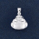Laofu gold platinum hollow brushed double-sided Big Belly Buddha Pendant Big Belly Buddha Pendant about 2.4g