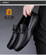 Old man's head (LAORENTOU) beanie shoes for men 2025 new trendy men's loafers high-end casual leather shoes for men black top layer cowhide 2628f 39