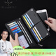 Williampolo para hombres Licencia de conducir de billetera para hombres 2024 NUEVA bolso de embrague Juvenil Juvenil Multi-Card Card Card Bag Bag Blue Cross Pattern Praid Anti-magnetización Anti-magnetización