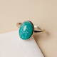 Red shadow 7A ice type natural old mine amazonite ring women's S925 silver blue green glacier good luck courage gemstone
