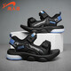 Guirenniao boys' sandals 2025 new style 5 summer 4 soft sole 6 children's shoes 12 medium and large children 15 years old 7 boys 8 children 9 black blue 24 (inner length 15.5/foot length 15.0)