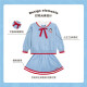 Disney Disney children's clothing children's suit preppy style girls woolen long-sleeved two-piece sweater top pleated skirt 2021 spring DB111TE06 sea blue 140