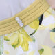 
YOEKBIRD French sweet chiffon dress for women in summer 2025 new temperament waist-hugging floral skirt two-piece set 9767# pink original spot set S