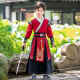 微爱的小松鼠汉服男童 2025新款儿童古风唐装男孩国学演出服夏季6198 知遇-红色 150 cm