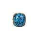 Zhongyi High-End Raw Ore Turquoise Gold Ring 18k Gold Eingelegtes quadratisches Wasserwellentring Ring Ei Face Damen Ring Optimierung Gold Frauenring 12147