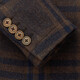 Dongbolini Herbst und Winter warme Manteljacke Pure Wolle blau braune karierte Wolle Mantel Braune M M (170)