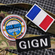 Tactical Mandrill GIGN French Gendarmerie Embroidered Velcro Badge RAID Black Panther Commando Armband Tactical Backpack Badge GIGN Round 8CM