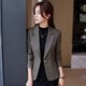 Chenfu small suit jacket for women, Korean version, fashionable, casual, short, small, temperament, slim suit, versatile work clothes top, single cotton gray suit, 3XL, recommended 130-140Jin Jin is equal to 0.5 kg