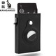 Kangaroo (KANGAROO) exquisite selection of metal aluminum alloy wallet new airtag tracker business card holder men's multi-function wallet black