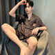 猫人冰丝睡衣男士夏季薄款短袖裤2025年新款男生款夏天学生家居服 G723 L (建议身高170左右体重100-13