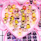 Meng Junchen Children's Ring Cartoon Sanrio Kurome Melody Cinnamon Dog Ring Cute Children Toy School Gift Kurome Ring (36 Boxes