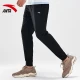 Anta ANTA sweatpants men's autumn and winter new thickened warm outdoor running trousers pants fitness basketball breathable pants casual small feet pants loose-1 base black/single standard regular thickened [recommended by the store manager] XL/180