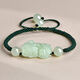 Jade can be guaranteed for 618 Hetian jade Pixiu bracelet Men and women jade Pixiu jade bracelet Blue and white jade Pixiu-women D1695i