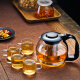Molin heat-resistant glass teapot filter kettle Kung Fu health pot black tea tea set household tea bar machine universal single pot 1500ml [Type A] suitable for 5 to 6 people 1L or more